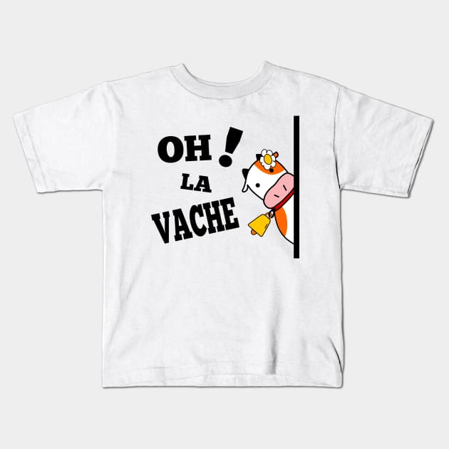 Funny cow - Oh La Vache Kids T-Shirt by Babush-kat